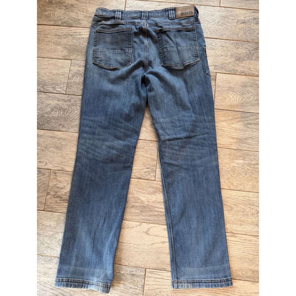Duluth Trading Ballroom Double Flex Jeans Mens 36x34 Blue Relaxed Fit 36 x 34